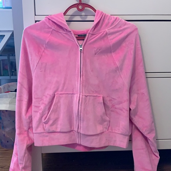 Victoria's Secret Tops - Victoria secret pink velevet jacket